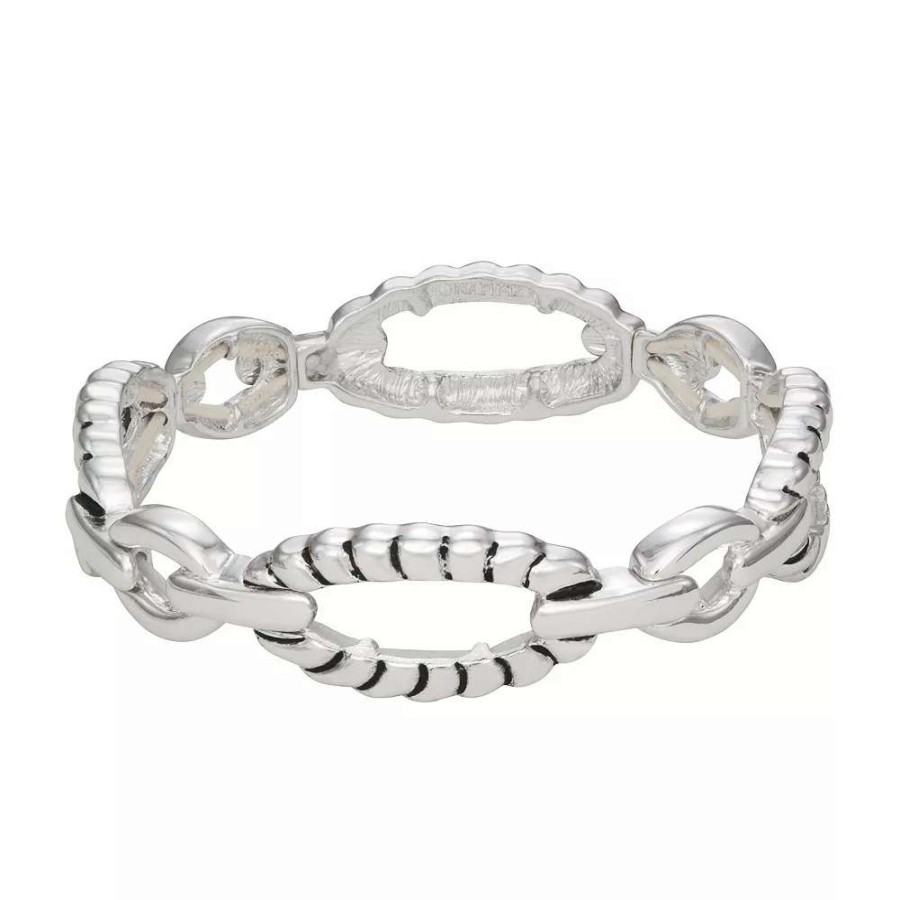 Jewelry * | Napier Silver Tone Casual Twist Stretch Bracelet