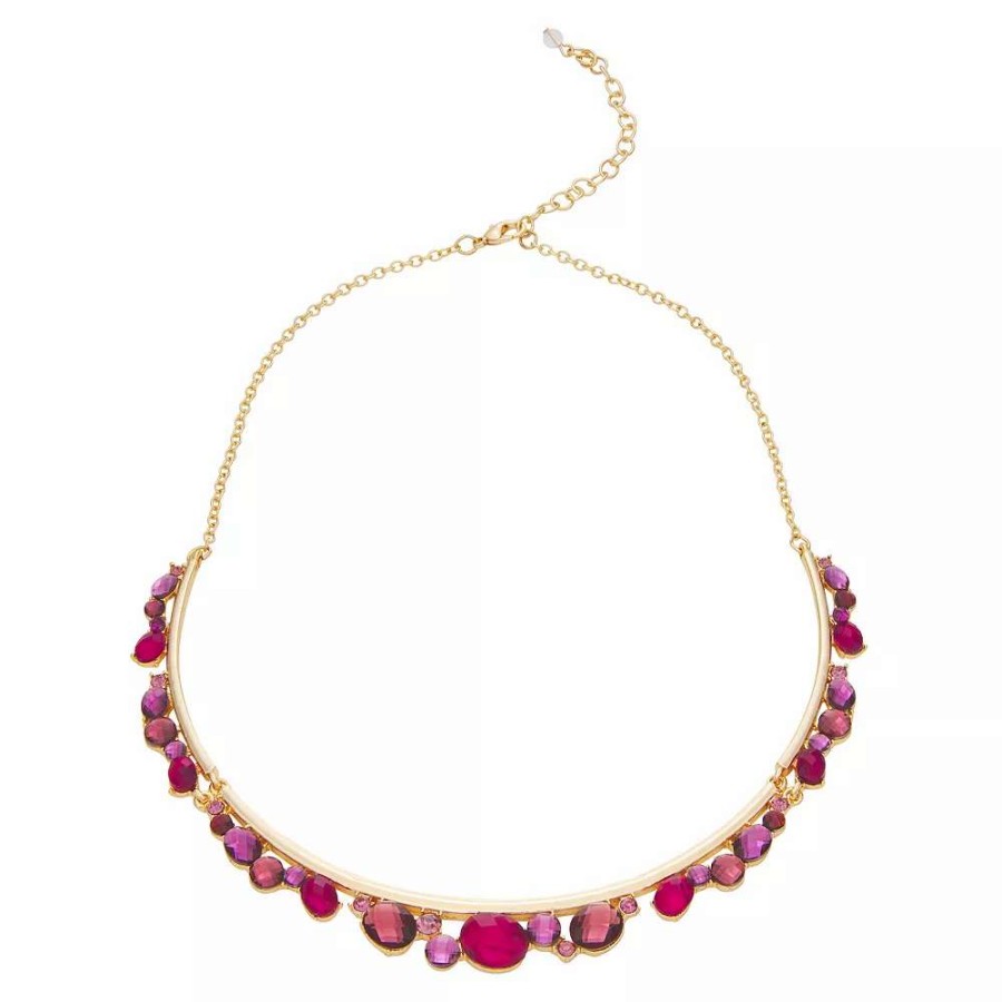 Jewelry * | Napier Gold Tone Berry Frontal Necklace