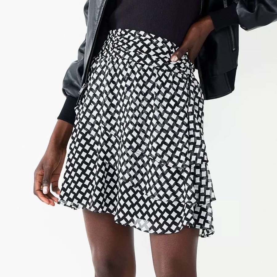 Clothing * | Women'S Nine West Easy Ruffle Skirt