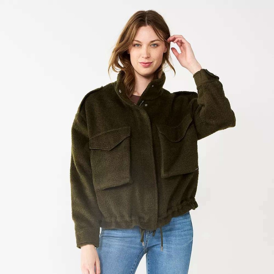 Clothing * | Women'S Nine West Bomber Shacket