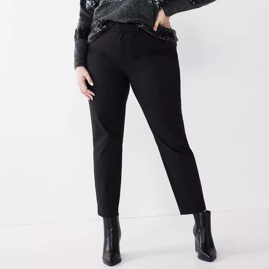 Clothing * | Plus Size Nine West Slim-Cut Ankle Pants