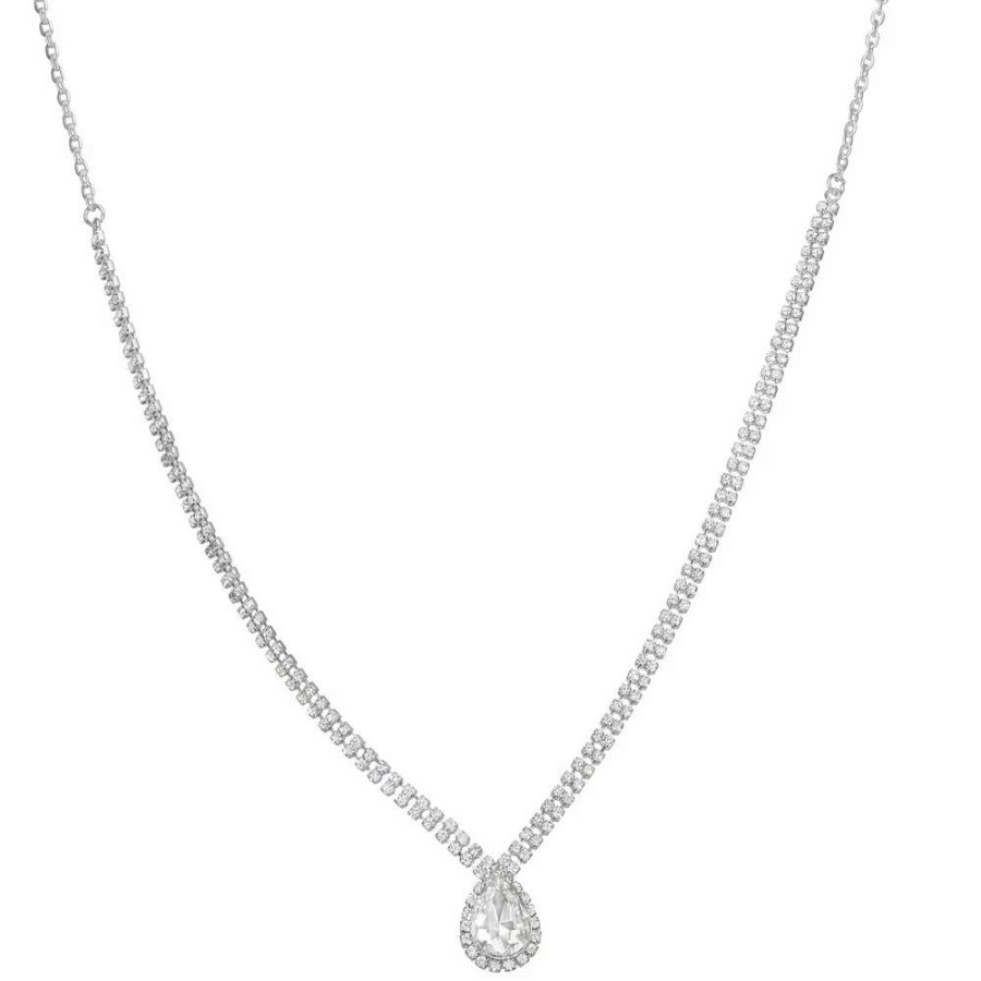 Jewelry * | Napier Silver Tone Dazzle Pendant Necklace