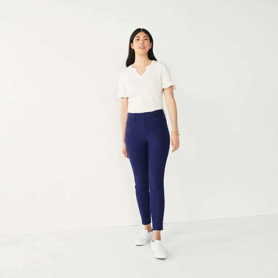 Clothing * | Petite Nine West Slim-Cut Ankle Pants