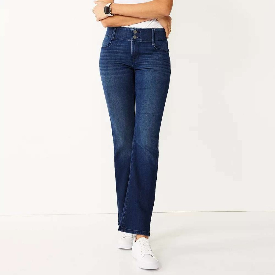 Clothing * | Women'S Nine West Tummy-Control Bootcut Jeans