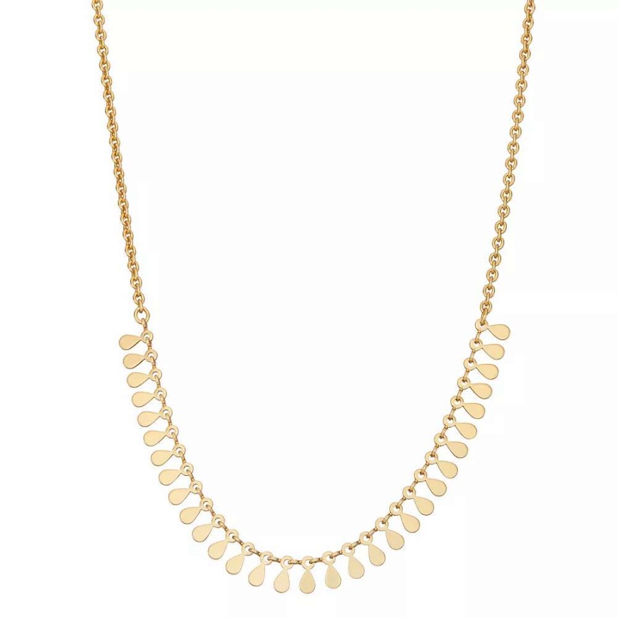 Jewelry * | Nine West Gold Tone Shaky Frontal Necklace