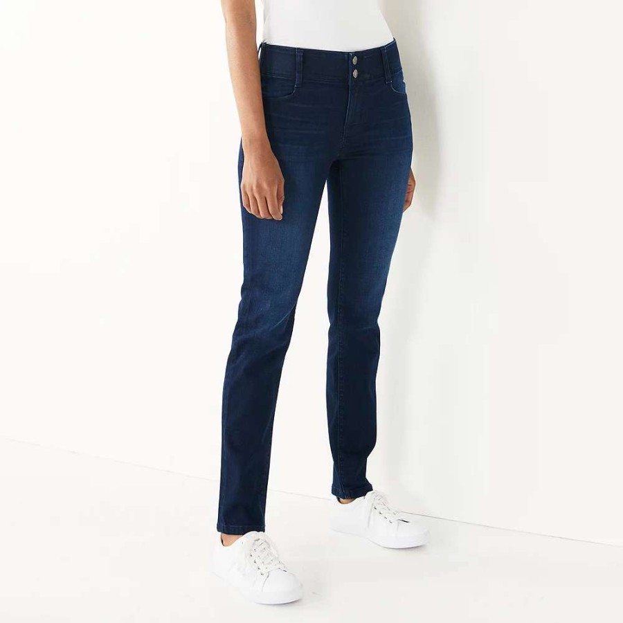 Clothing * | Women'S Nine West Tummy-Control Slim Straight Jeans