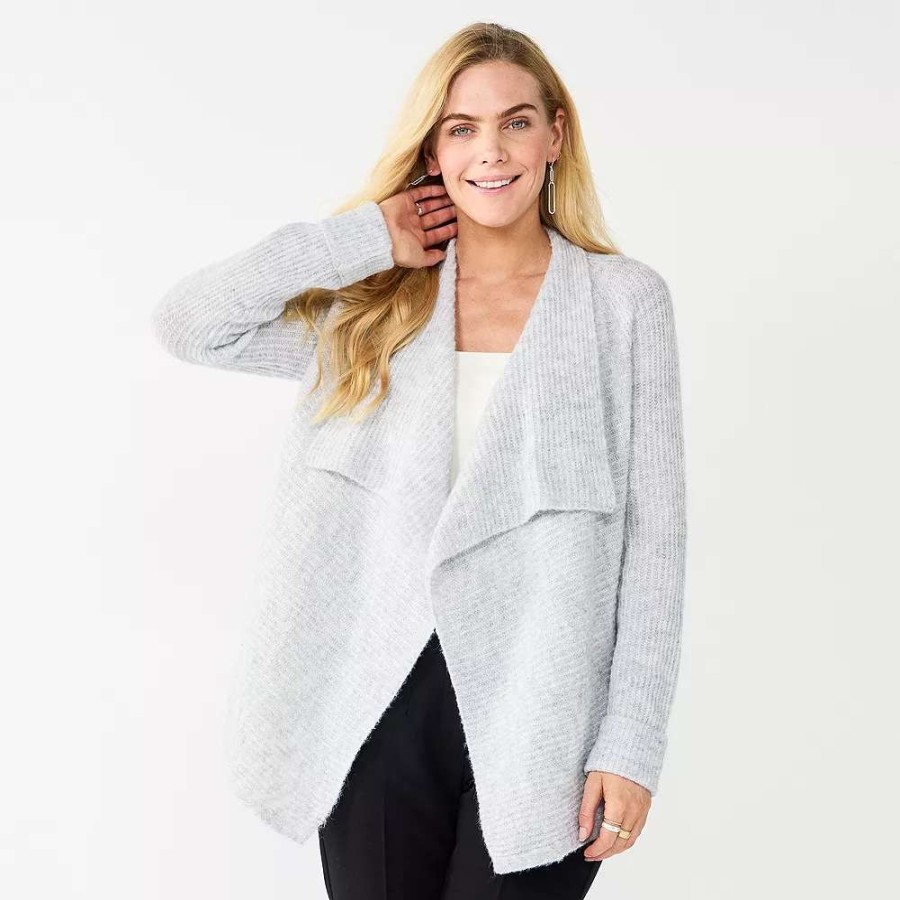 Clothing * | Women'S Nine West Drapey Rib Cardigan