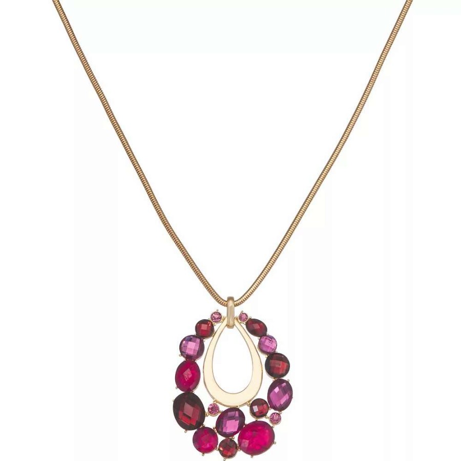 Jewelry * | Napier Gold Tone Berry Pendant Necklace