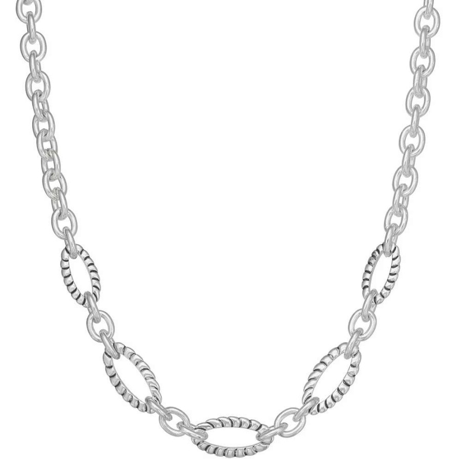 Jewelry * | Napier Silver Tone Casual Twist Collar Necklace