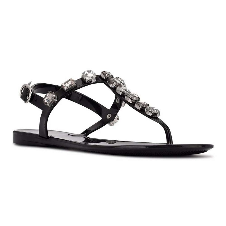 Shoes * | Nine West Juniper Women'S Jelly Sandals Black