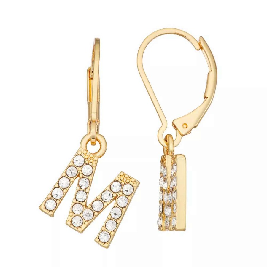 Jewelry * | Nine West Initial "M" Drop Earrings