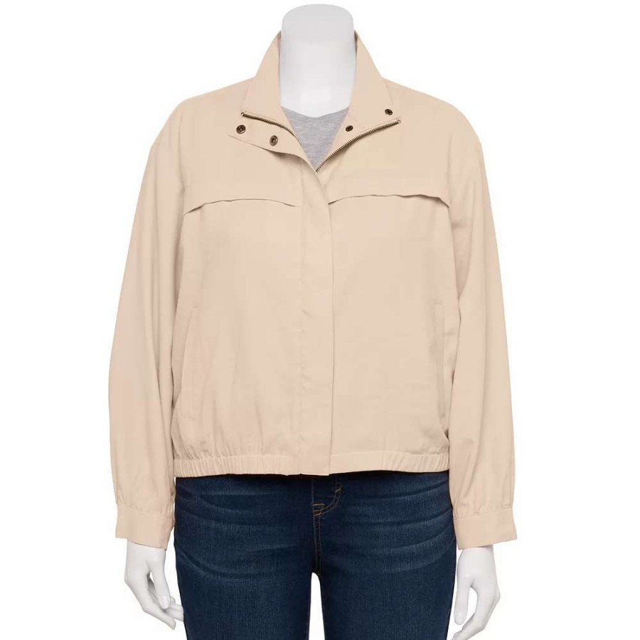 Clothing * | Women'S Nine West Utility Bomber Jacket