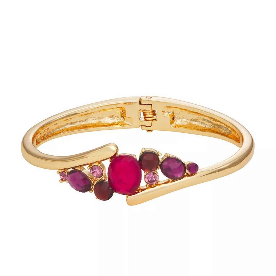 Jewelry * | Napier Gold Tone Berry Hinge Bracelet