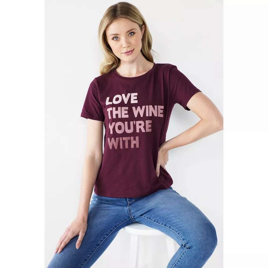 Clothing * | Women'S Nine West Crewneck Graphic Tee