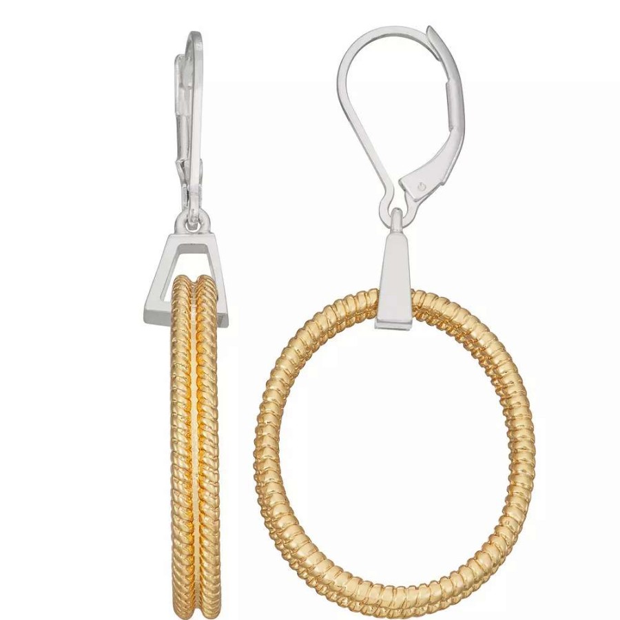 Jewelry * | Napier Sparkling Circle Drop Earrings