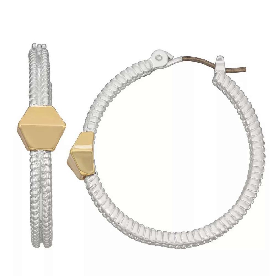 Jewelry * | Napier Sparkling Hoop Earrings