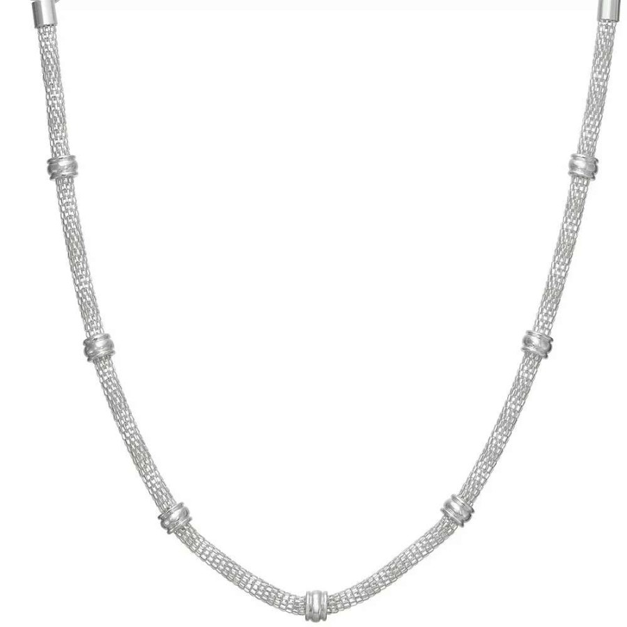 Jewelry * | Napier Silver Tone Treasures Collar Necklace