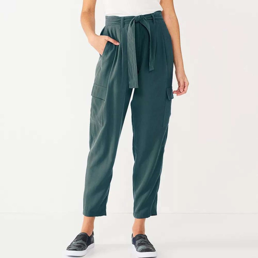 Clothing * | Women'S Nine West Tapered High-Waisted Utility Pants