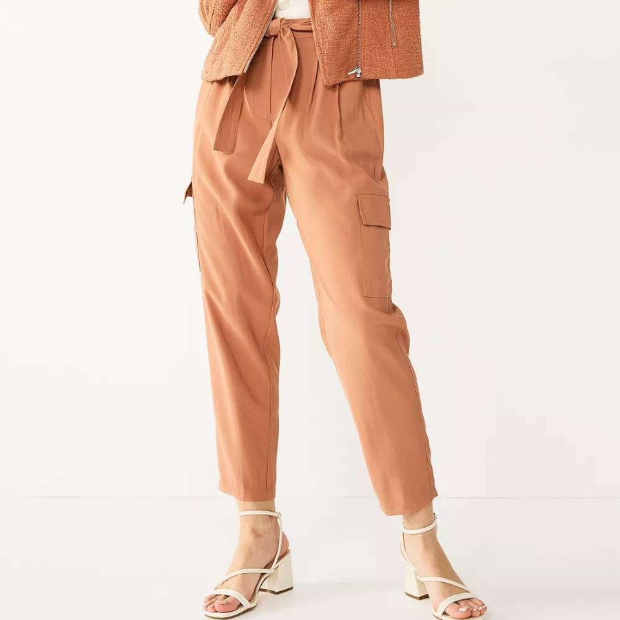 Clothing * | Women'S Nine West Tapered High-Waisted Utility Pants