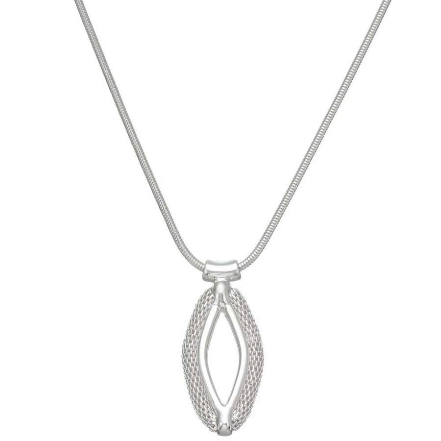 Jewelry * | Napier Silver Tone Treasures Pendant Necklace