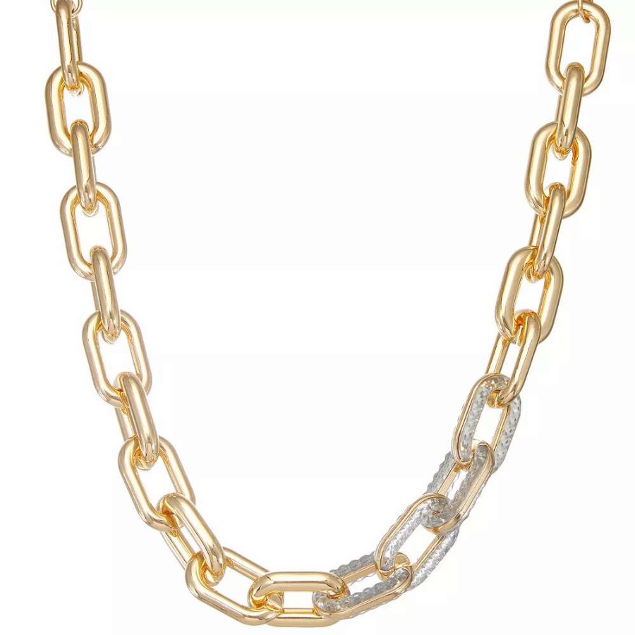 Jewelry * | Nine West Gold Tone Link Collar Necklace