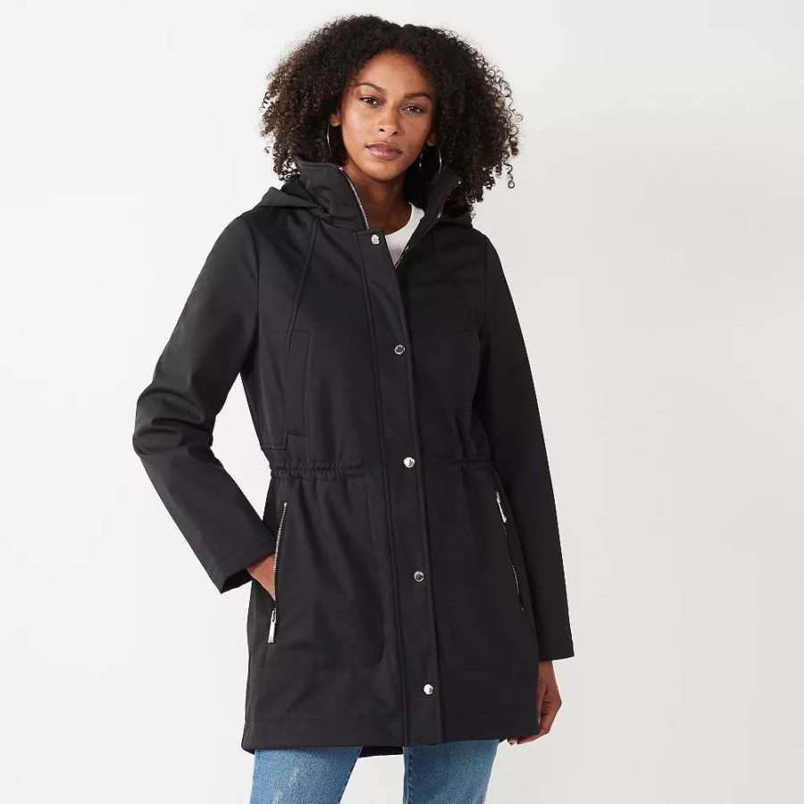 Clothing * | Women'S Nine West Fleece-Lined Soft-Shell Jacket