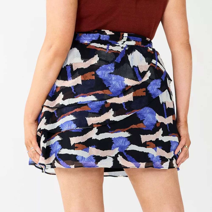 Clothing * | Plus Size Nine West Easy Ruffle Skirt